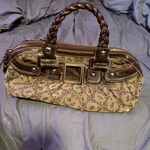 Leather handle purse